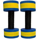 Par Halteres de Hidroginástica Redondo DF4015-AZ 1-2Kg Azul/Amarelo Dafoca Sports