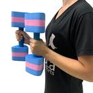 Par Halteres Fisioterapia Aquática Natação Em EVA DF1092-R M Dafoca Sports Azul/Rosa