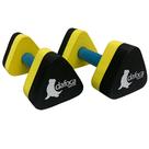 Par Halteres Hidroginástica Natação Hidroterapia em EVA 1 à 2kg DF1104-P Preto/Amarelo Dafoca Sports