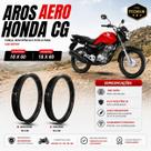 Par jogo aro aero cg honda cg 125 150 160 titan fan start 18x60 preto brilhante Par jogo aro aero cg honda cg 125 150 160 titan fan start 18x60 preto brilhante