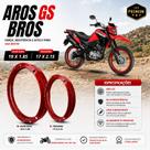 Par jogo aro modelo gs 19x1.85 / 17x2.15 15t bros 125 150 160 vermelho verniz Par jogo aro modelo gs 19x1.85 / 17x2.15 15t bros 125 150 160 vermelho verniz