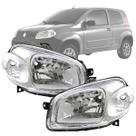 Par kit farol novo uno vivace 2010 2011 2012 2013 2014