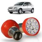 Par Lâmpada 12 Leds 2 Polos 12V 21W Vermelha Lanterna Freio