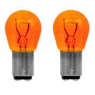 Par Lampada 2 Polos Laranja Ambar Seta Lanterna Pisca Conjugada P21 5W 12V BAY15d Pino Desencontrado