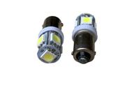 Par Lâmpada Automotiva Ba9s 69 5 Led SMD 12v Super Branca