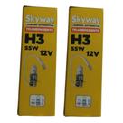 Par Lâmpada Automotiva Transparente H3 55w 12v