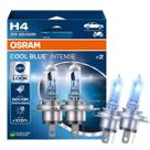 Par Lâmpada H4 Halógena Osram Cool Blue Intense 60 55W 12V 5000K Farol Alto e Baixo com Luz Branca Potente e Estilo Xenon