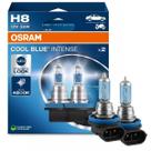 Par Lâmpada Halógena H8 35W 12V Osram Cool Blue Intense 4800K Luz Branca Potente Carro Farol Branco Frio