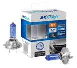 Par lampada halogena super branca h7 12v 55w shocklight 120007sbba