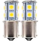 Par Lampada Led 1141 5050 Smd 1 Polo 12v 6000k 13 Leds Ba15s Branco-Frio Tarponn