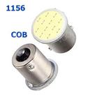 Par lâmpada led 1156 p21w cob 1 polo ré placa e pisca 6000k