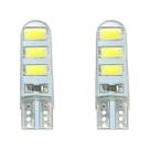 Par Lampada Led Automotiva T10 Pingão Lanterna Meia Luz Placa com 6 Leds 12w 2 Unidades