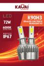Par Lampada Led H3 72w Super Branca 6000k Bivolt Kauai