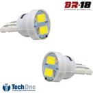Par Lâmpada Led Pingo T10 2p 12V 5W Branca Aplicação Placa Teto Porta Malas