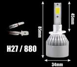 Par Lâmpadas C6-H27 Super Led 6000K Farol Alto E Baixo 12V a 24V Par Lâmpadas C6-H27 Super Led 6000K Farol Alto E Baixo 12V a 24V