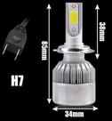 Par Lâmpadas C6-H7 Super Led 6000K Farol Alto E Baixo 12V a 24V