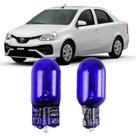 Par Lâmpadas Pingo Super Branca Esmagada T10 Etios Faroleta Teto Placa Lanterna