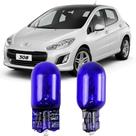 Par Lâmpadas Pingo Super Branca Esmagada T10 Peugeot 308 Faroleta Teto Placa Lanterna