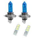 Par Lâmpadas Super Branca H4 8500K Par Lampadas LED Silicone Pingão T10 12V com 6 Leds
