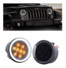 Par Lanterna Pisca Seta Frontal Led Jeep Wrangler 2007-2016