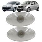Par Lanterna Pisca Seta Lateral Citroen C3 Peugeot 206 Cristal Com Soquete