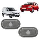 Par Lanterna Pisca Seta Lateral Cristal Kangoo Clio Master Moldura Cinza