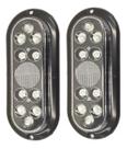 Par Lanterna Prova D' Água Led Cristal Carretinha Reboque