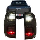 Par lanterna traseira Black LED Toyota Hilux 2021 a 2024