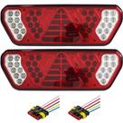 PAR Lanterna Traseira Caminhão Carreta Guerra LED 12V +Conector