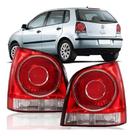 Par Lanterna Traseira Cristal Polo Hatch 2007 2008 09 A 2015