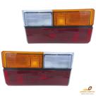 Par Lanterna Traseira Gol Quadado Bx Ar 1980 A 1986 F. Preto