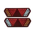 Par Lanterna Traseira Guerra Motion Black Rubi LED 12/24v Lantersul