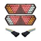 Par Lanterna Traseira Guerra Motion Silver Cristal LED 12/24v com Chicote Lantersul