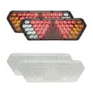 Par Lanterna Traseira Guerra Motion Silver Cristal LED 12/24v + Par de Lentes Lantersul