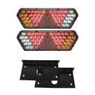 Par Lanterna Traseira Guerra Motion Silver Cristal LED 12/24v + Par de Suportes Lantersul