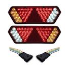 Par Lanterna Traseira Guerra Motion Silver Rubi LED 12/24v com Chicote Lantersul