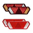 Par Lanterna Traseira Guerra Motion Silver Rubi LED 12/24v + Par de Lentes Lantersul