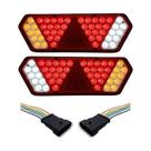 Par Lanterna Traseira Guerra Motion White Rubi LED 12/24v com Chicote Lantersul