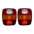 Par Lanterna Traseira LED 12V Ford Volks Marmitão Âmbar Branco Lantersul