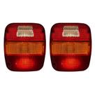 Par Lanterna Traseira LED 12V Ford Volks Marmitão Âmbar Metalizada Lantersul