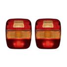 Par Lanterna Traseira LED 12V Ford Volks Marmitão Cristal Metalizada Lantersul
