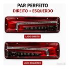 Par Lanterna Traseira Led Caminhão Carreta Implemento Universal 12v 24v Freio Ré Seta Bivolt Par Lanterna Traseira Led Caminhão Carreta Implemento Universal 12v 24v Freio Ré Seta Bivolt