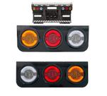 Par Lanterna Traseira Led Moderna Caminhão Utilitario Seta Sequencial 24v Grande 45cm KLX Qualidade e Inovação