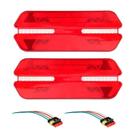 Par Lanterna Traseira Led Triplo X Caminhão Carreta Universal Com Chicote - 12v Par Lanterna Traseira Led Triplo X Caminhão Carreta Universal Com Chicote - 12v