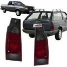 Par Lanterna Traseira Parati Até 95 Saveiro Até 97 Fume
