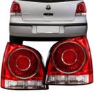 Par lanterna traseira polo hatch 2007 2008 a 2011 bicolor