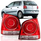 Par Lanterna Traseira Polo Hatch 2007 a 2010 Serve 2003 a 2006 Bicolor