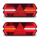 Par Lanternas Traseira Universal Caminhão Triplo X Led 24V Par Lanternas Traseira Universal Caminhão Triplo X Led 24V