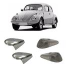 Par Lente Fumê Pisca Dianteiro + Capa Cromada Metal Fusca Par Lente Fumê Pisca Dianteiro + Capa Cromada Metal Fusca