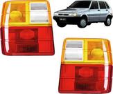 Par Lente Lanterna Traseira Fiat Uno 1984 A 1999 1221 + 1222